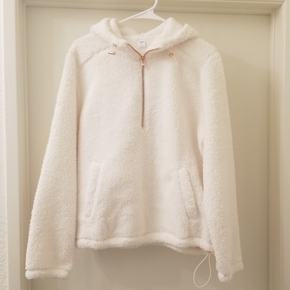 Old Navy Plush Sherpa 1/2 zip hoodie sweater